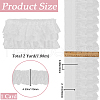 Gorgecraft 2 Yards 3 Layer Polyester Organza Ruffled Pleated Lace Flower Fabric Trim OCOR-GF0003-31A-2