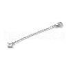 Brass Micro Pave Clear Cubic Zirconia Chain Extender KK-G491-52D-S-2