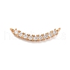 Brass Micro Pave Clear Cubic Zirconia Pendants KK-C076-21G-1