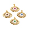 Brass Micro Pave Cubic Zirconia Pendants KK-B059-44G-1