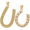 Beebeecraft 6Pcs 2 Style Rack Plating Brass Micro Pave Cubic Zirconia Pendants KK-BBC0009-86-1