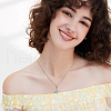 48Pcs 6 Styles Alloy Pave Clear Cubic Zirconia European Dangle Charms PALLOY-FI00002-6