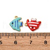 304 Stainless Steel Enamel Charms STAS-Q363-14F-G-3