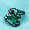 Horse Eye Brass Pave Cubic Zirconia Finger Rings for Women FS-WG8B7C3-10-1