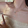 Alloy & Resin Flower Pendant Necklaces FS-WG2316F-02-3