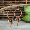 Alloy & Wood & Synthetic Turquoise Jewelry Sets FS-WGA22DA-02-4