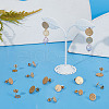 ARRICRAFT 24Pcs 12 Style 304 Stainless Steel Ear Stud Findings STAS-AR0002-02G-4
