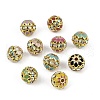 Brass Enamel Beads KK-L236-01B-G-1