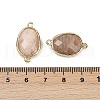 Natural Sunstone Faceted Connector Charms G-K347-11G-01-3