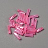 Opaque Colours Glass Twist Bugle Beads GLAA-WH0039-08E-1