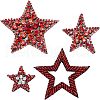 Fingerinspire 4Pcs 4 Style Computerized Embroidery Cloth Sew on Patches DIY-FG0002-72-1