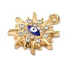 Alloy Enamel Rhinestone Glass Pendants X1-ENAM-U003-02G-10-2