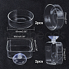 SUPERFINDINGS 4Pcs 2 Styles Transparent Glass Aquarium Shrimp Food Feeder Dish AJEW-FH0001-39-4
