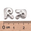 Letter Slider Beads for Watch Band Bracelet Making ALRI-O012-R-NR-3
