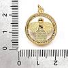 Brass Micro Pave Cubic Zirconia ABS Imitation Pearl Pendants KK-D328-05G-3