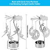 Iron Rotating Tealight Candle Holder AJEW-FG0001-19P-2