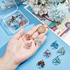 HOBBIESAY 16Pcs 8 Styles Natural Mixed Stone Chip Copper Wire Wrapped Pendants FIND-HY0003-3