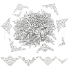   100Pcs 4 Styles Iron Filigree Joiners Sets IFIN-PH0002-18P-1