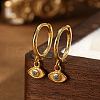 S925 Sterling Silver Eye Hoop Earrings UP4311-1-2