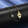 201 Stainless Steel Cable Chain Bracelets BJEW-H205-01A-G-3