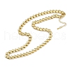 Rack Plating Brass Heart Link Chain Necklaces for Women NJEW-K382-14B-G-1