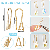 SUNNYCLUE 20Pcs Rack Plating Brass Earring Hooks KK-SC0004-61-RS-2