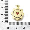 Brass Micro Pave Cubic Zirconia Pendants KK-K400-34G-3