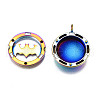 Rack Plating Alloy Locket Pendants PALLOY-S119-098-4