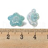 UV Plating Iridescent Acrylic Bead Caps OACR-C021-08D-3