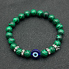 Natural Malachite Beads Stretch Bracelets for Women Men JL6065-2-1