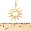 Brass Hollow Sun Pendant Necklaces for Women NJEW-S449-06G-5