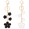 WADORN 2Pcs 2 Colos Alloy Enamel Keychain KEYC-WR0001-16-1