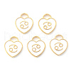 Light Gold Plated Alloy Enamel Pendants ENAM-R136-30-12-1