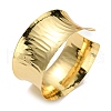 Rack Plating Brass Twist Wide Cuff Bangles BJEW-D057-02G-1