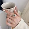 Alloy Rhinestone Adjustable Open Cuff Rings FS-WG54D79-01-3