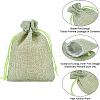 Burlap Packing Pouches Drawstring Bags ABAG-BC0001-15-4