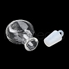 Clear Glass Wishing Bottle Pendants GLAA-A010-01E-3