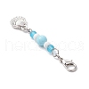 Ocean Theme Alloy Charm & Glass Beads Pendant Decorations HJEW-JM03156-06-4