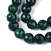 Dyed Natural White Jade Beads Strands G-T139-8mm-60-19-3