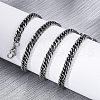 4.5MM 201 Stainless Steel Cuban Link Chain Necklaces NJEW-Q013-14C-5