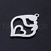 Non-Tarnish 201 Stainless Steel Pendants STAS-S105-JN388-1-2