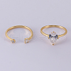 925 Sterling Silver Pave Cubic Zirconia Stackable Rings HL5195-1-5