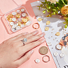  DIY Initial Letter Alphabet Charm Adjustable Ring Making Kit STAS-NB0001-88-3