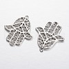 Palm Brass Pendants KK-F371-59P-1
