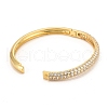Brass Micro Pave Cubic Zirconia Bangles BJEW-F416-01G-3