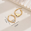 Stainless Steel Geometric Rhombus Hoop Earrings CV0877-3