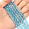 Electroplate Glass Beads Strands GC6X9MMC20Y-AB-5