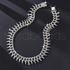 Brass Crystal Rhinestone Thorns Spike Cuban Link Chain Necklaces for Men FS-WG31A8F-01-3
