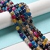 Colored Natural Multi-Color Agate Beads Strands G-R177-8mm-07-1