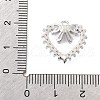 Brass Micro Pave Clear Cubic Zirconia Pendants KK-K371-29A-P-3